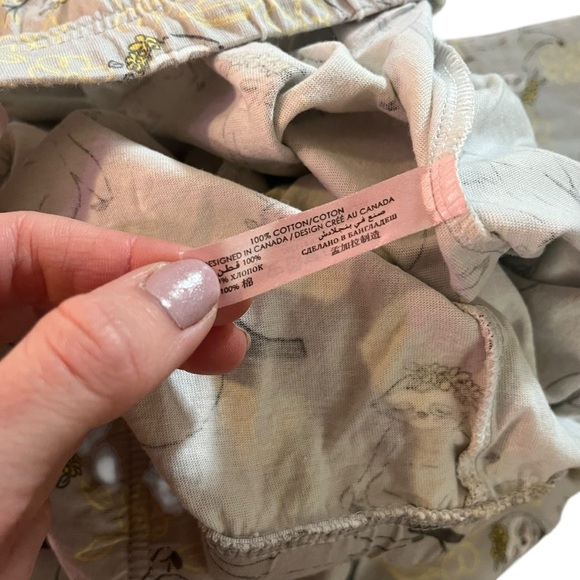 La Vie en Rose ‘hello sunshine’ Pajama set with sloth print pants size M/L - Picture 10 of 14